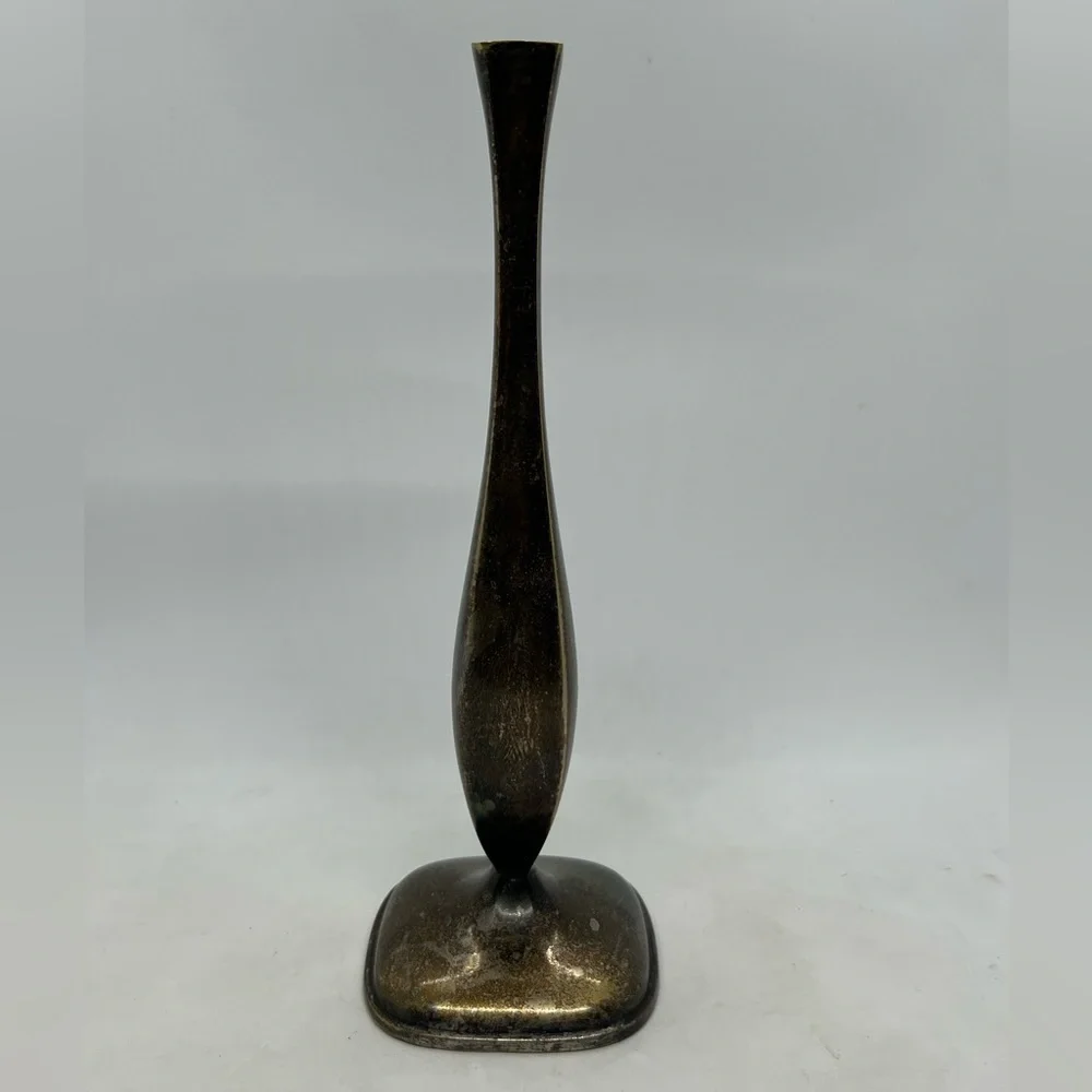 Vintage  8 1/2” BELLINI Brasil Silverplate Bud Vase ~ G163